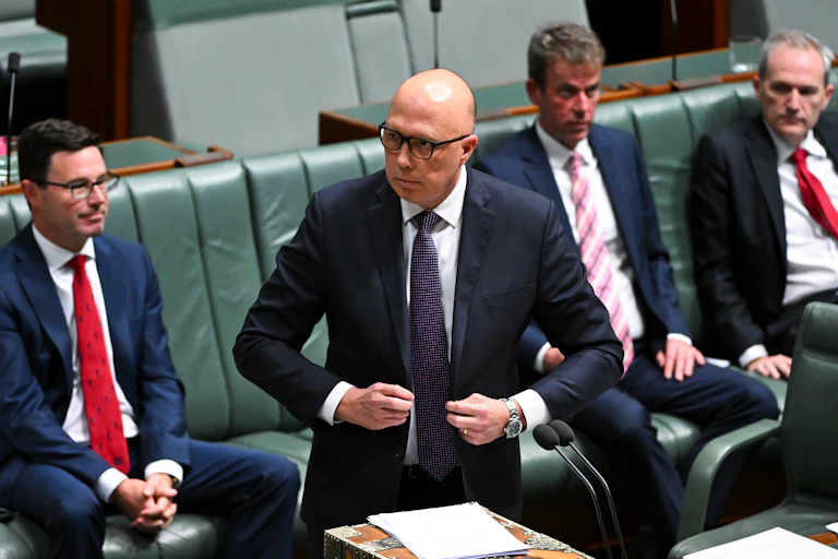 Peter Dutton speaking in parliament