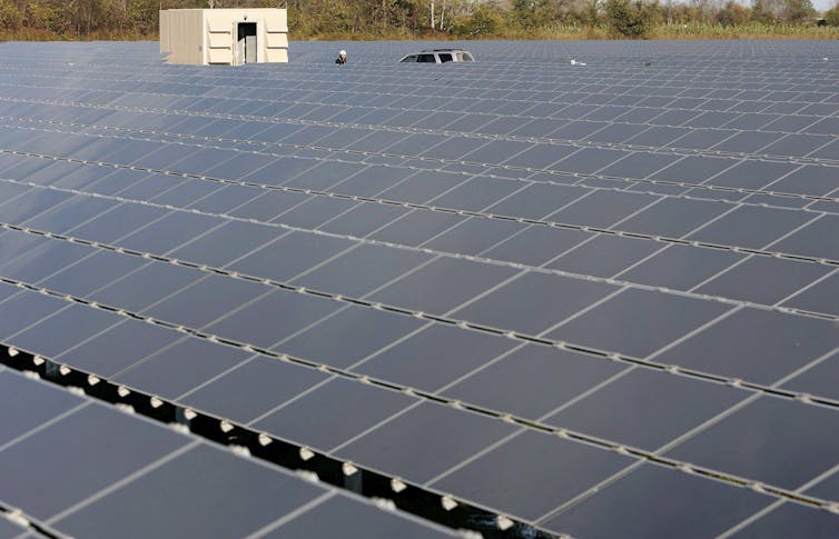 A solar facility is shown in Sarnia, Ont.