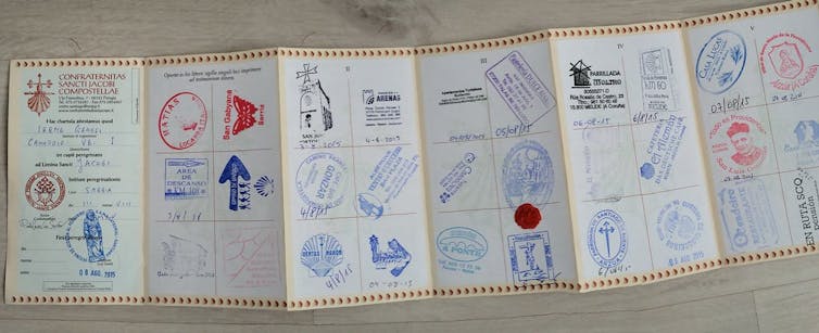 A stamped booklet