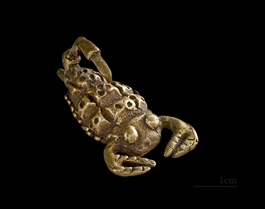 A traditional ornament  depicting a scorpion 