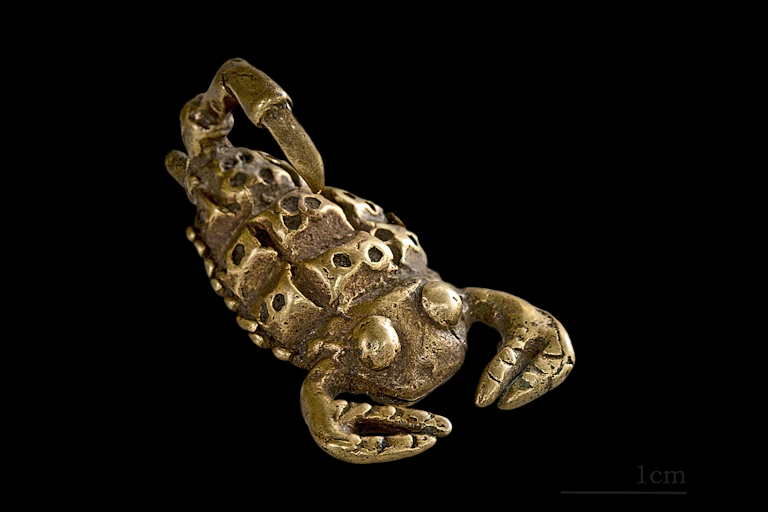 A traditional ornament depicting a scorpion