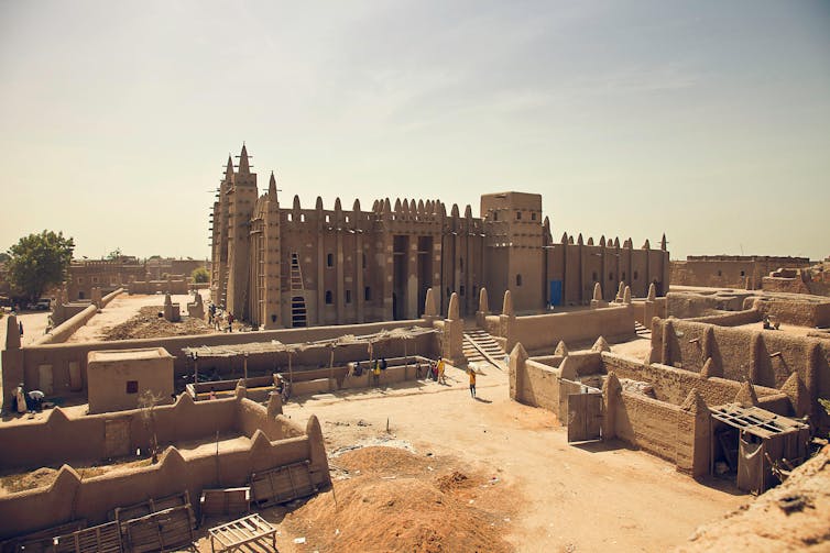 A view of the Grand Mosque in Djenne, Mali.