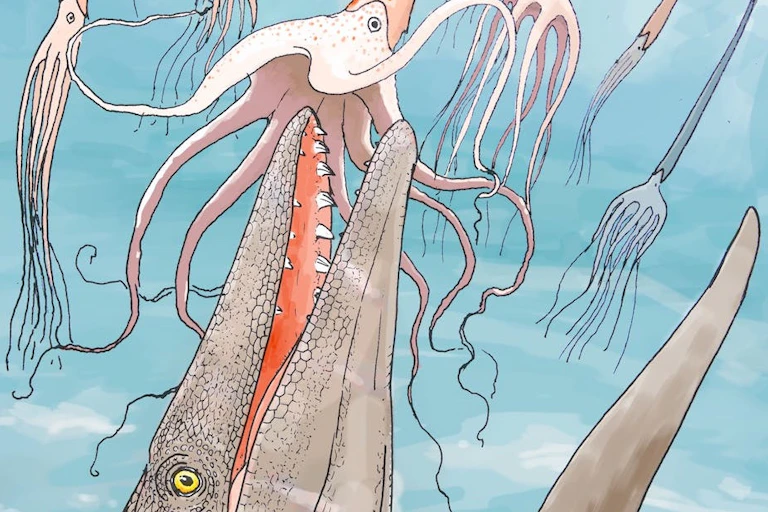 Illustration of an extinct animal