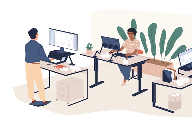 Personnes travaillant dans un espace de travail contemporain