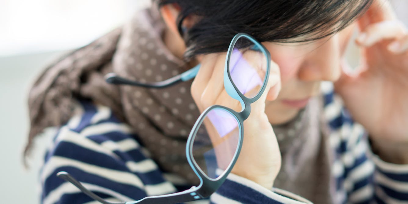Blue-light glasses may not reduce eye strain from screens, study