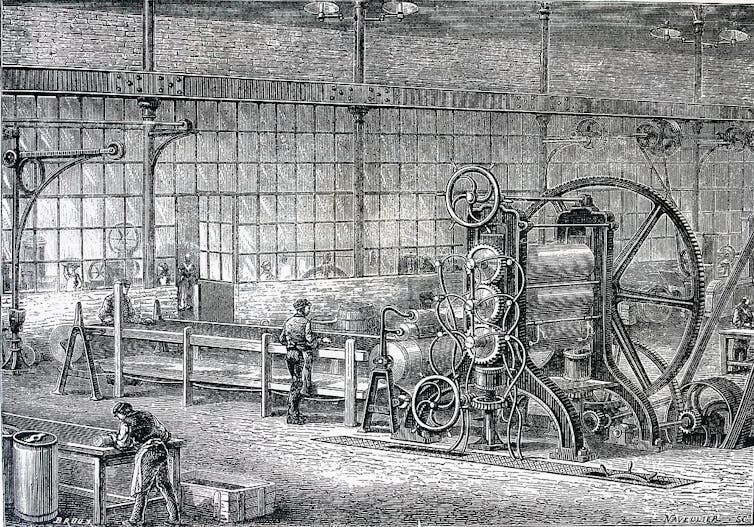 Image extraite du livre « Les merveilles de l’industrie ou, Description des principales industries modernes », par Louis Figuier (1877)