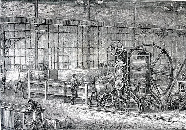 Image extraite du livre « Les merveilles de l’industrie ou, Description des principales industries modernes », par Louis Figuier (1877)