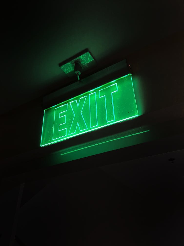 Exit sign