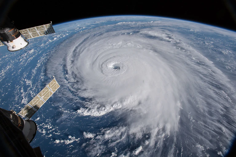 Hurricane Florence from international space station