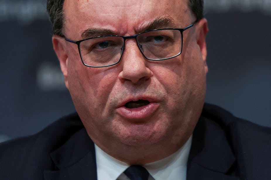 Close shot of Bank of England Governor Andrew Bailey