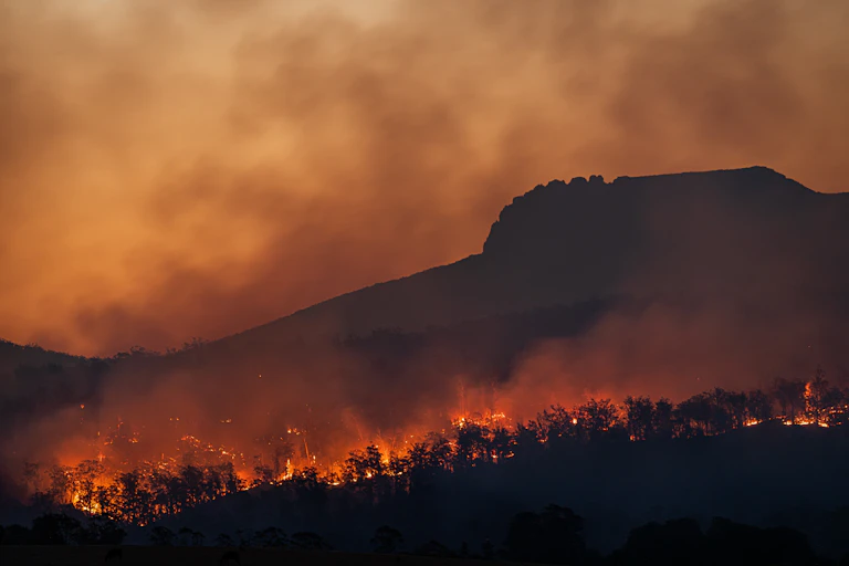Burning hills