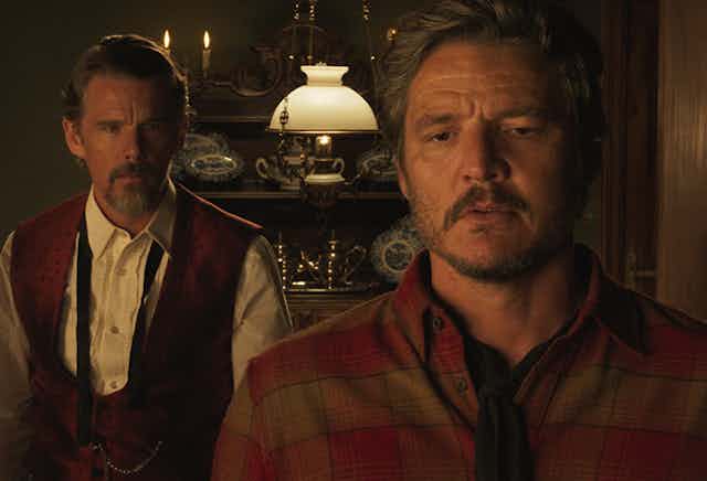 Ethan Hawke and Pedro Pascal in Strange Way of Life. 
