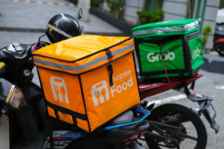 Layanan pesan antar makanan di Kuala Lumpur, Malaysia.