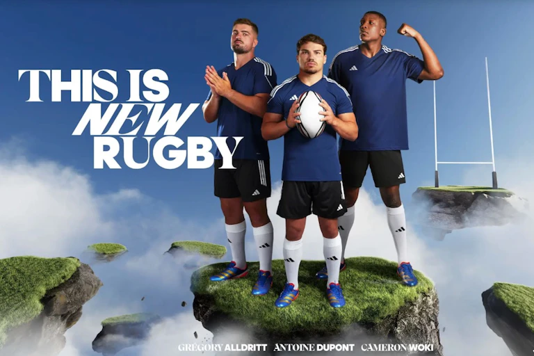 Affiche de la campagne « This is new rugby » d'Adidas