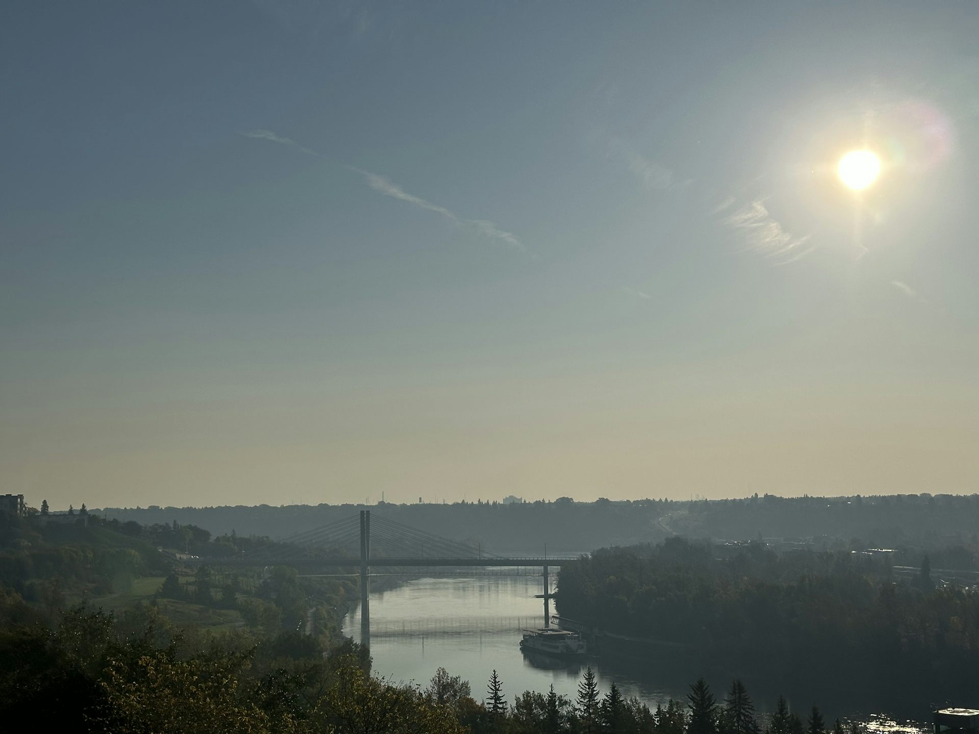 A bridge over water.
