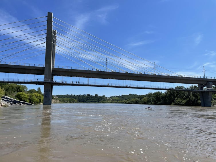 A bridge over water.