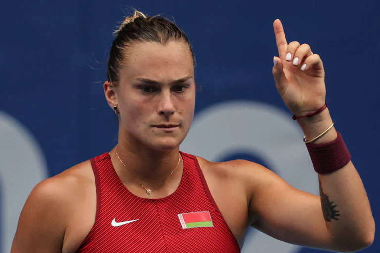 Aryna Sabalenka pendant un match