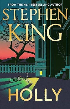 Book cover of Holly featuring a light on in the basment of a house.