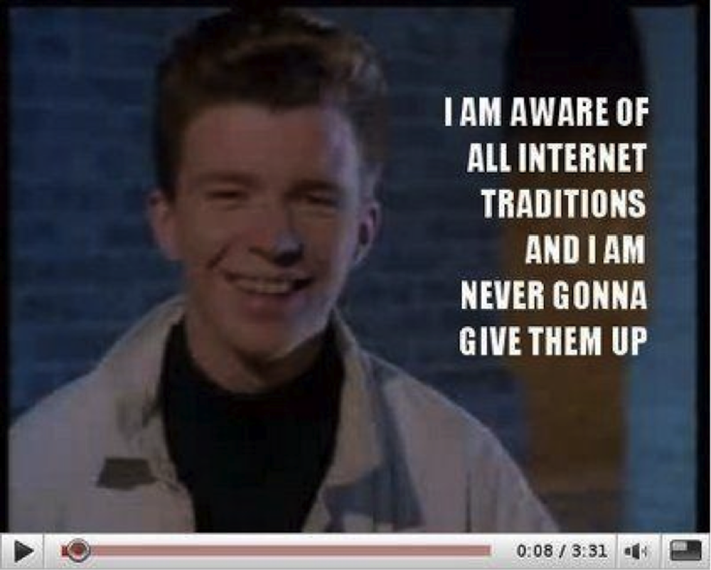 Original Rick Astley 'rickrolling' video removed from
