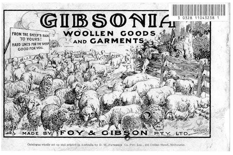 Advertising with sheep in a paddock.