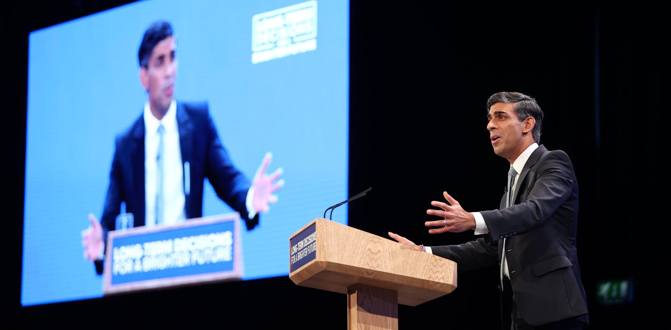 Rishi sunak packages u-turns as challenges to consensus politics – an improbable effort to rebrand as the candidate for change