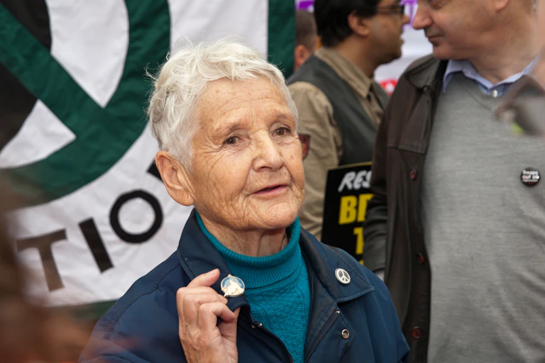 Arrowsmith at a march.