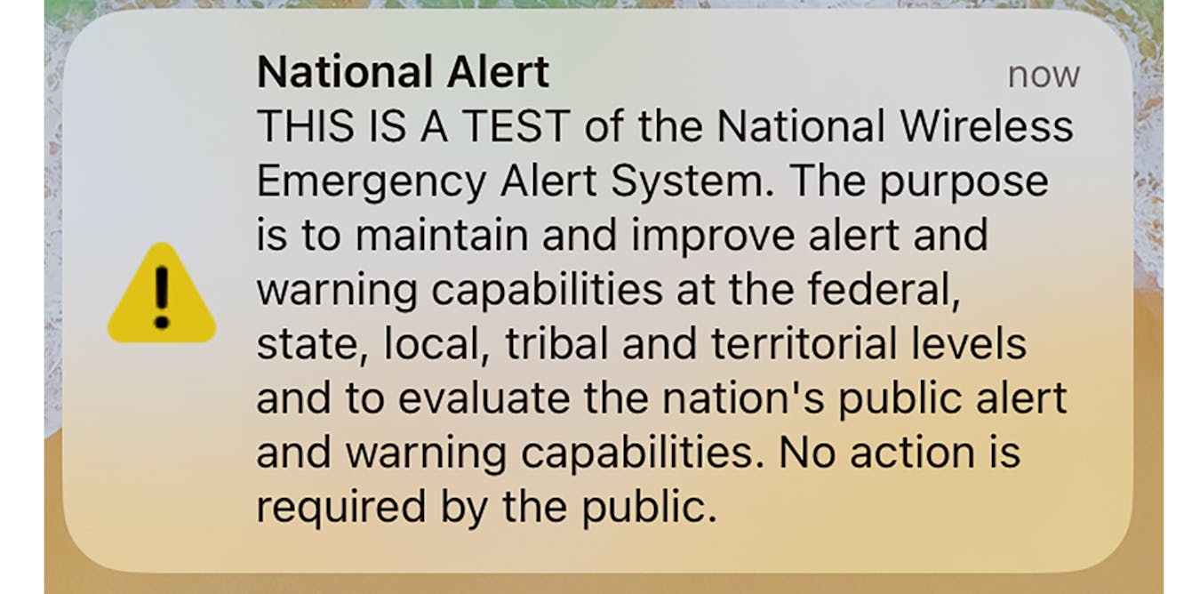 Early warning system test