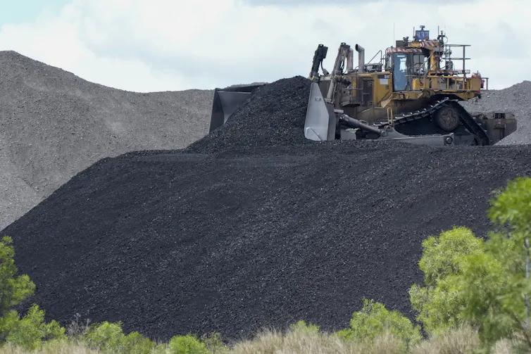 Heavy industry equipment processing Australian coal