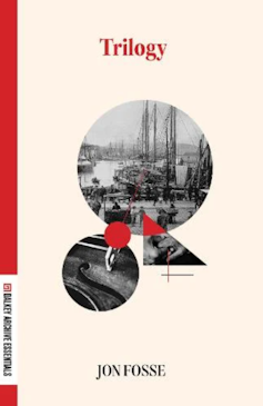 The red and beige cover of a book by Norwegian author John Fosse called Trilogy.