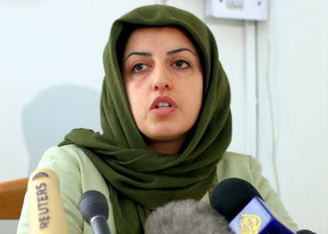 Narges Mohammad, líder de las protestas de las mujeres iraníes