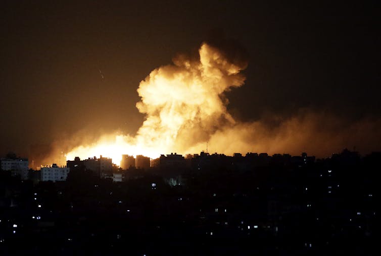 An Israeli airstrike on Gaza.