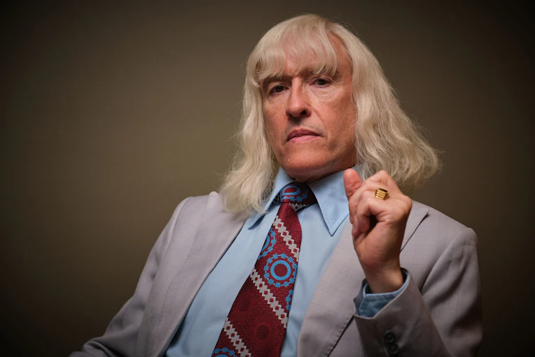 Steve Coogan as Jimmy Savile in The Reckoning.