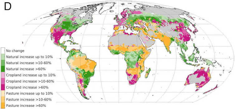 Shaded world map
