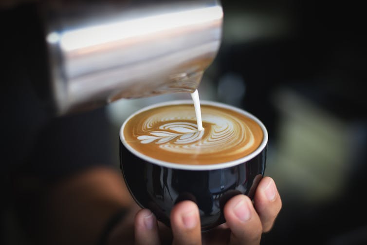 Pouring coffee