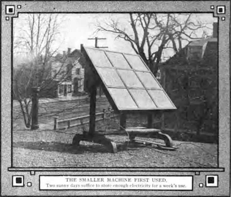 Old photo of solar panel