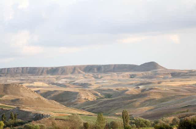 Una vista de la estepa anatolia en Turquía.