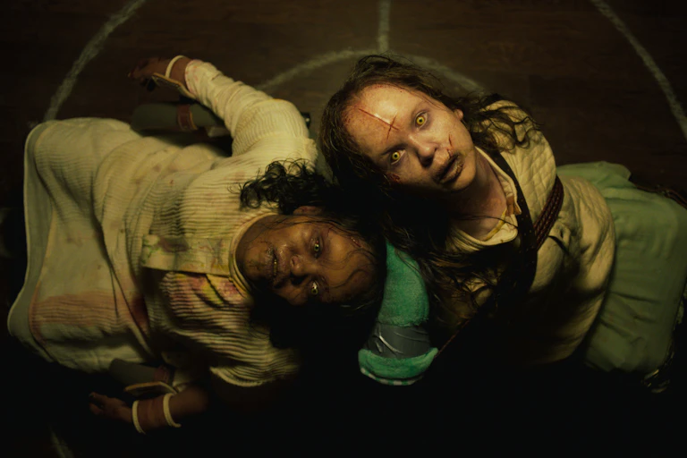 Production image: two possessed girls