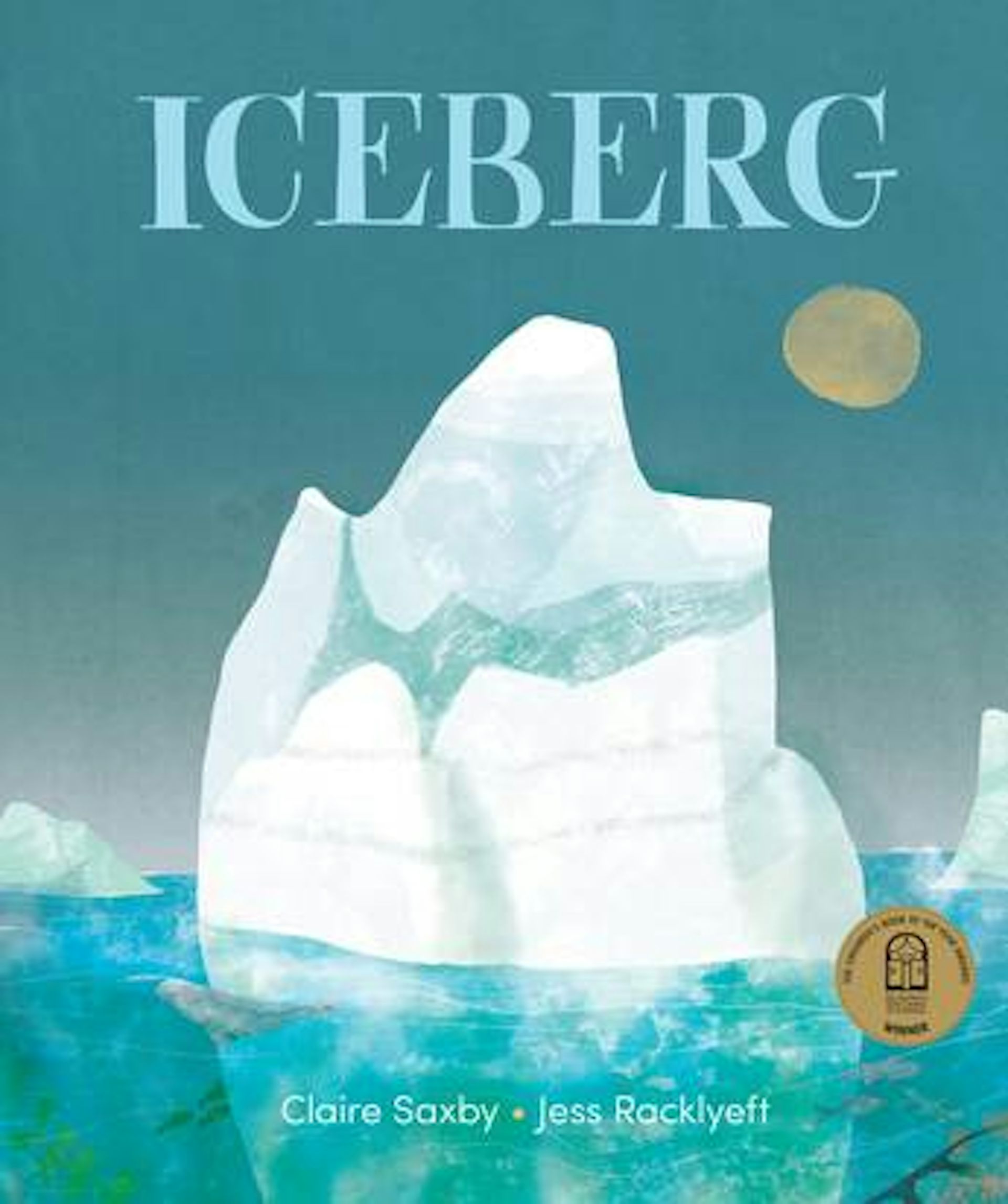 The cover of Iceberg featuring an iceberg in an antarctic sea.