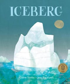The cover of Iceberg featuring an iceberg in an antarctic sea.