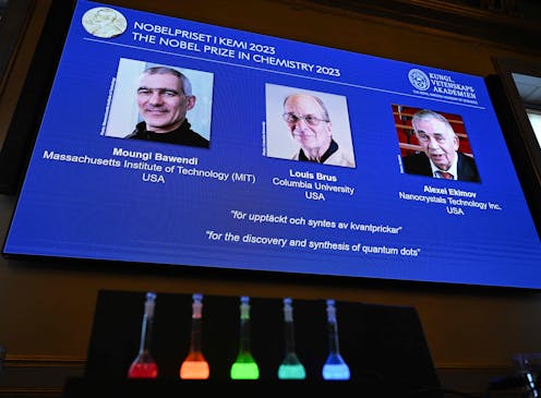 Quantum dots − a new Nobel laureate describes the development of these nanoparticles from basic research to industry application
