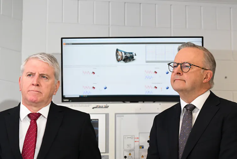 Minister for Skills and Training Brendan O'Connor and Prime Minister Anthony Albanese.