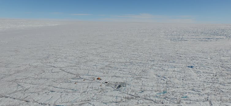 Small tents, huge ice sheet