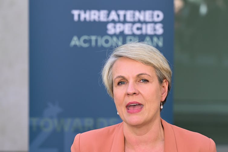 Environment Minister Tanya Plibersek launching the Threatened Species Action Plan