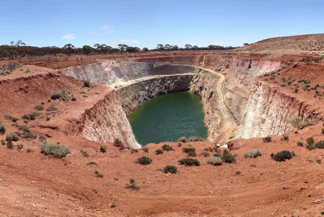 abandoned open-cut mine near Mt Isa, Queensland