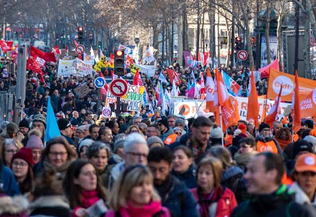 Manifestation à Paris contre la réforme des retraites, le 7 février 2023