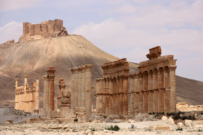 The ancient city of Palmyra.