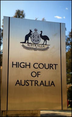 Exterior of Australai's High Court.