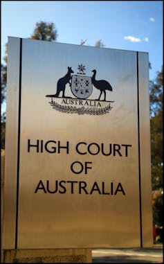 Exterior of Australai's High Court.