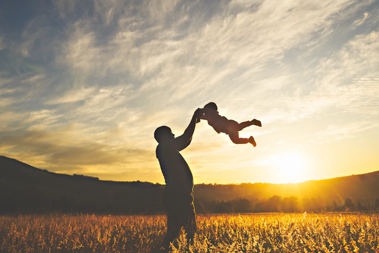 Man with baby