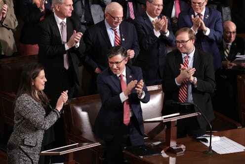 New House Speaker Mike Johnson leads a GOP majority weakened by decades of declining party authority